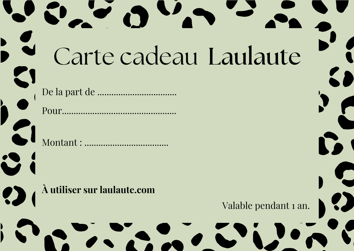 Carte cadeau Laulaute