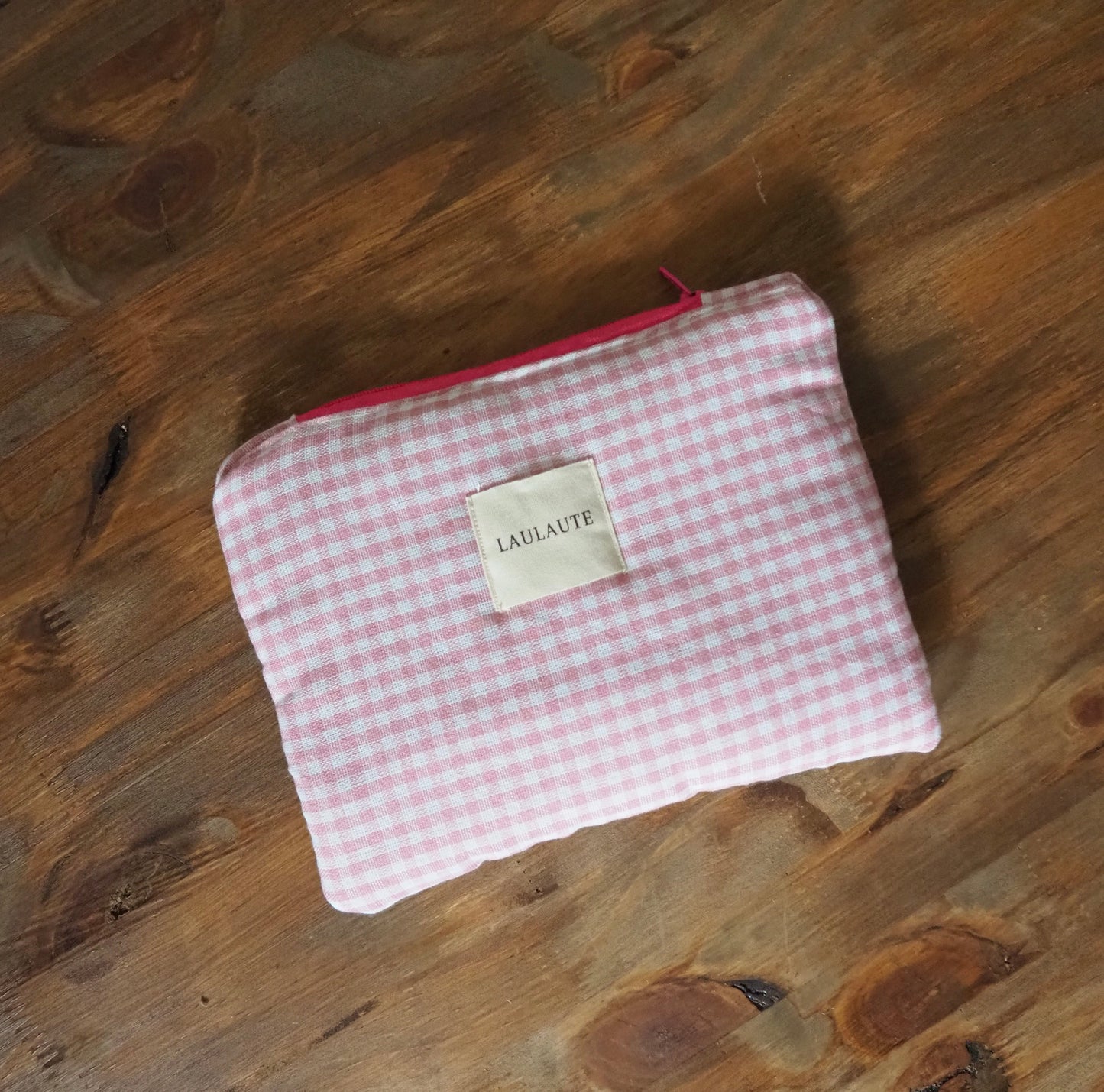 Pochette vichy rose