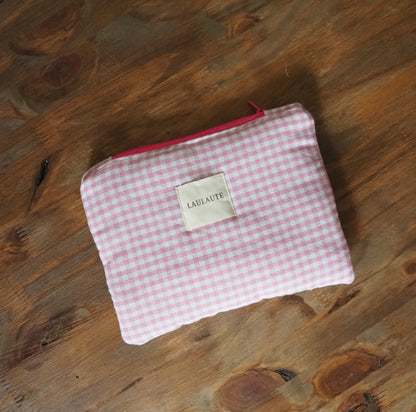 Pochette vichy rose