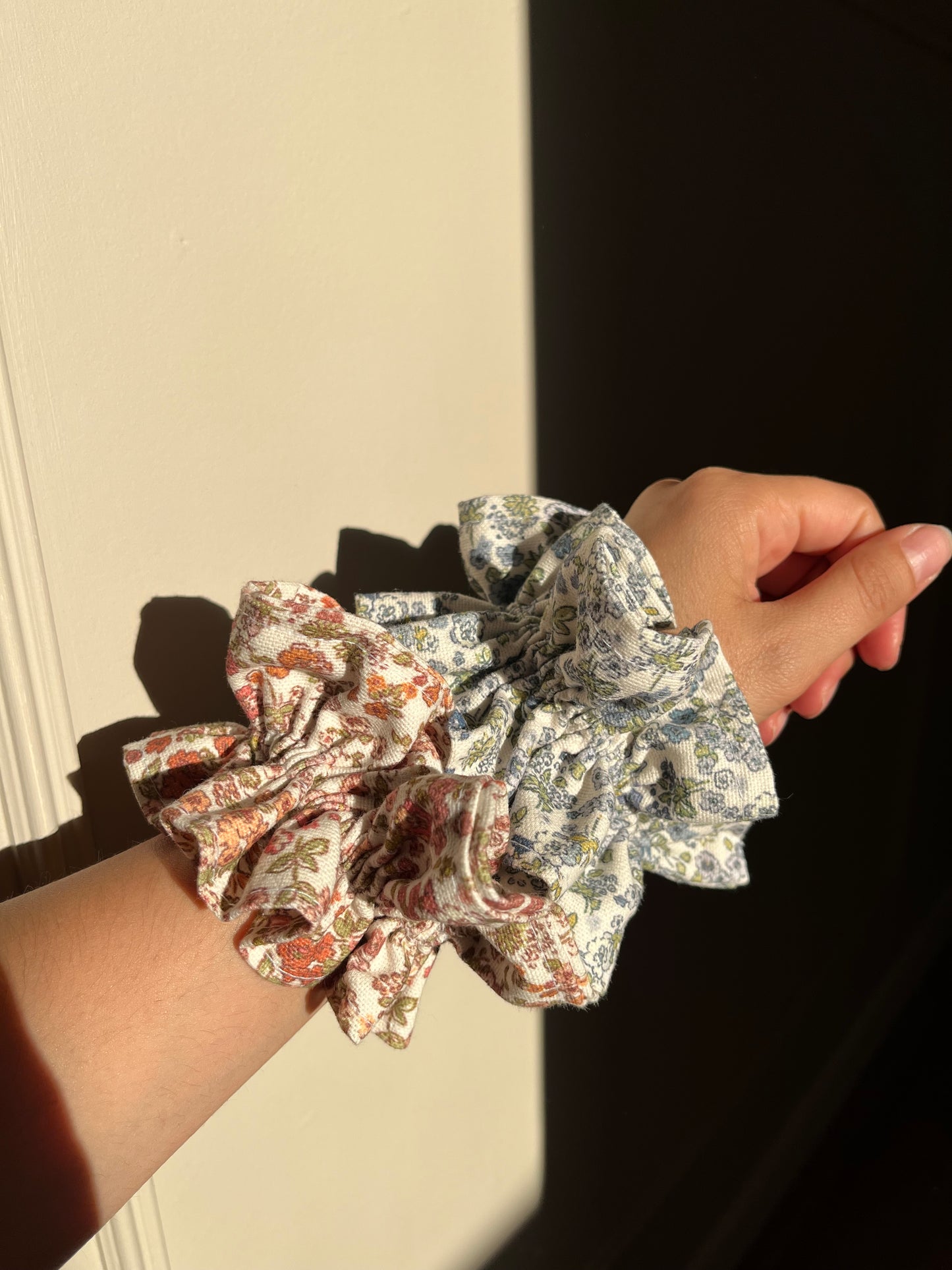 Scrunchie liberty bleu