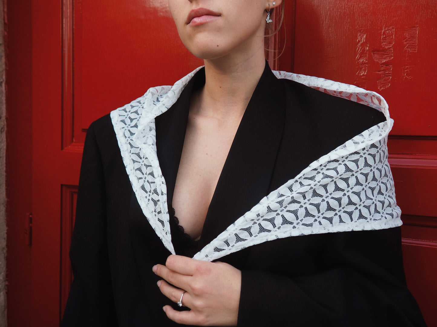 Foulard en dentelle