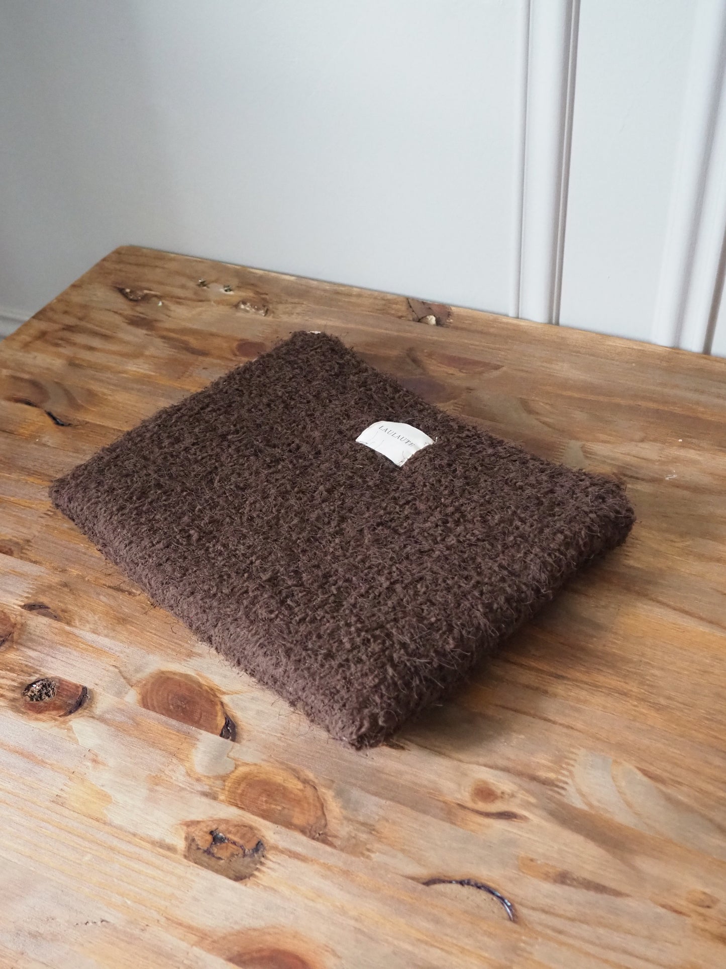 Pochette bouclette marron