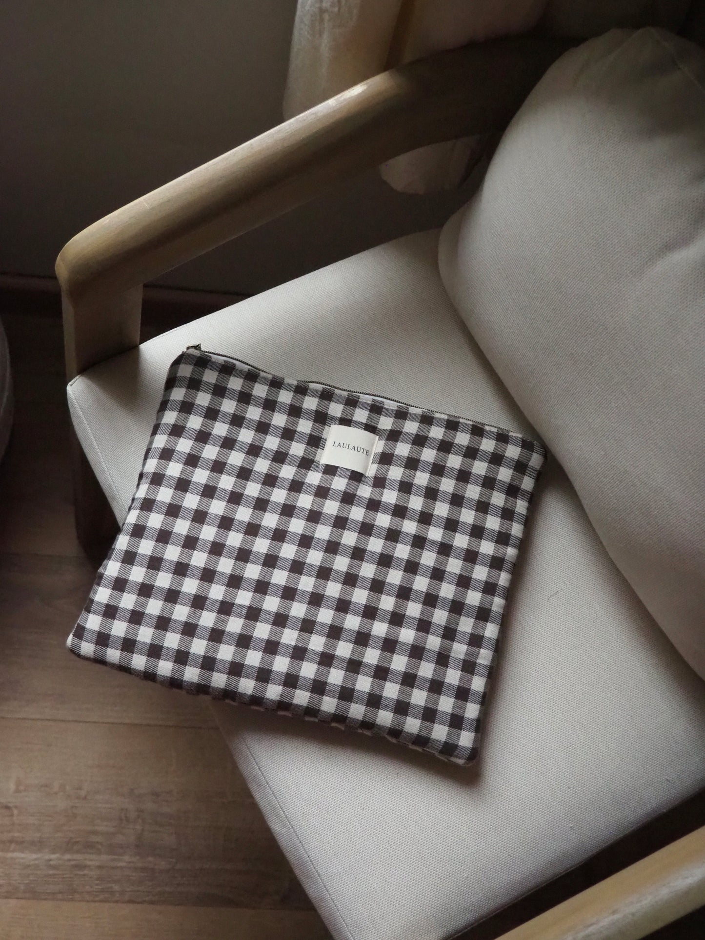 Housse Vichy marron