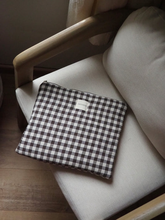 Housse Vichy marron