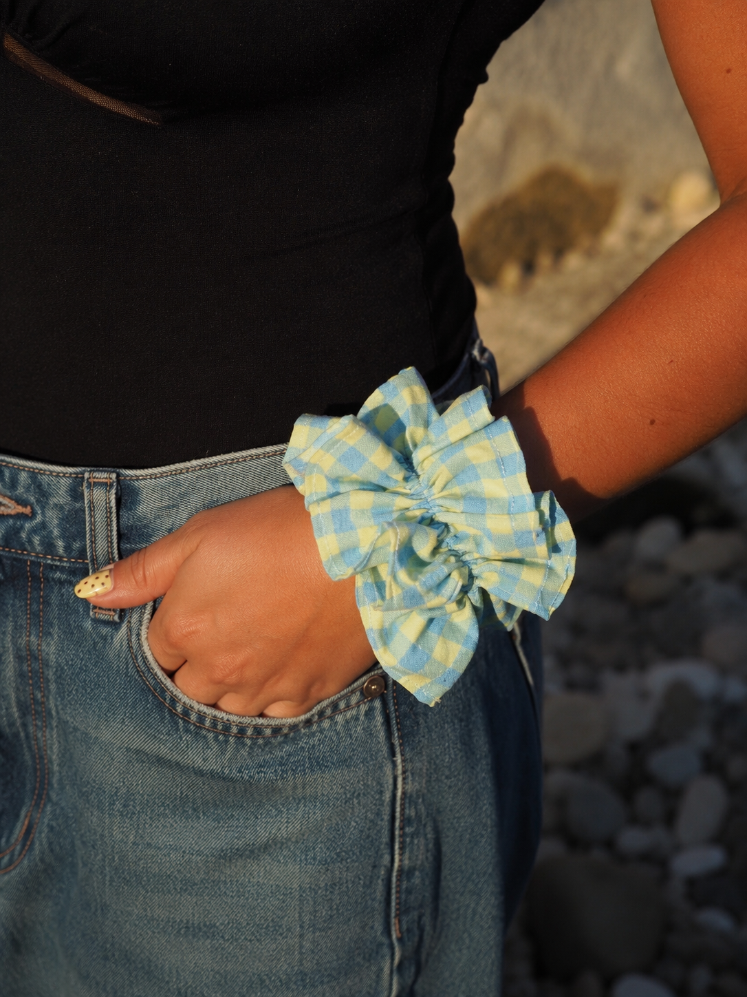 Scrunchie jaune