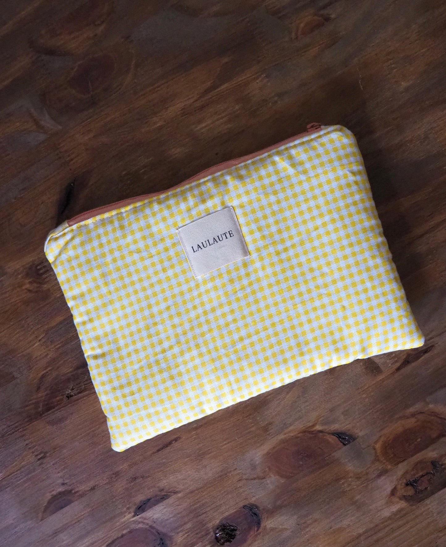 Pochette vichy jaune