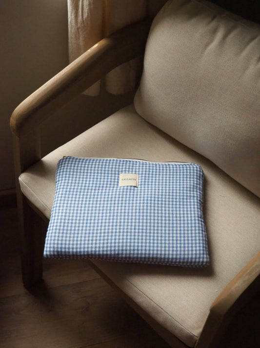 Housse Vichy bleu
