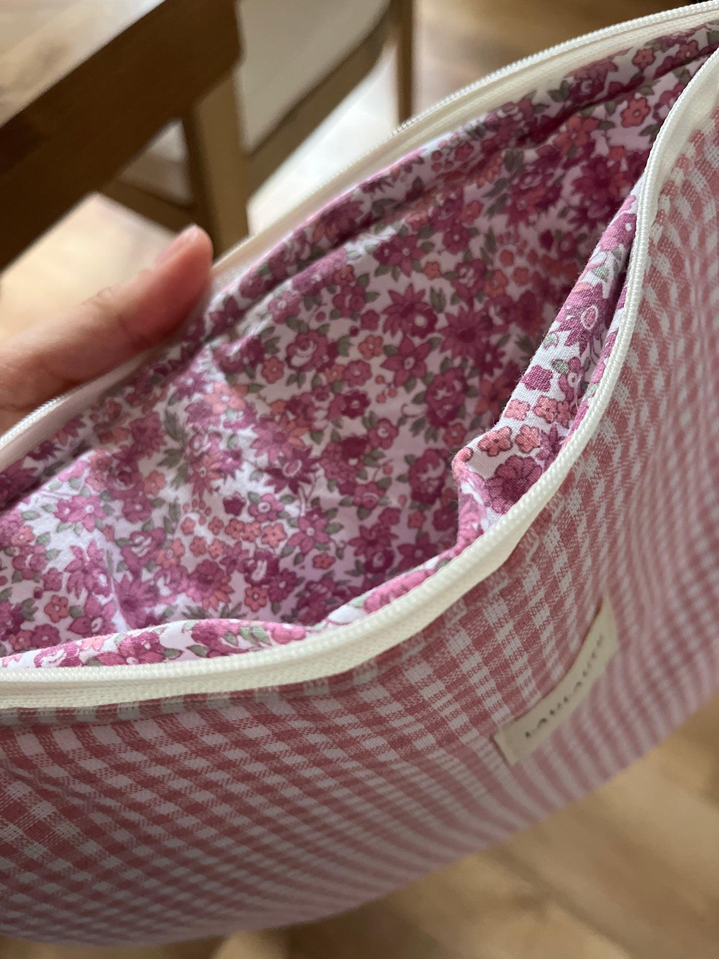 Housse Vichy rose