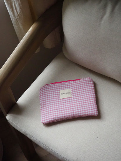 Pochette vichy rose