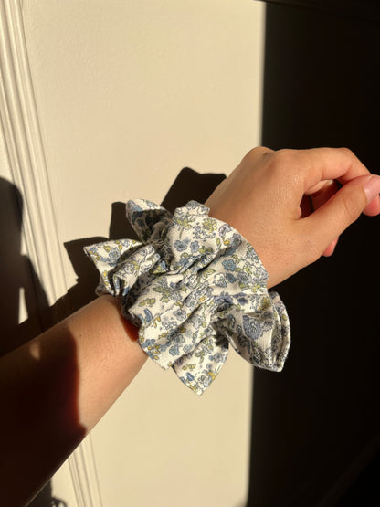 Scrunchie liberty bleu