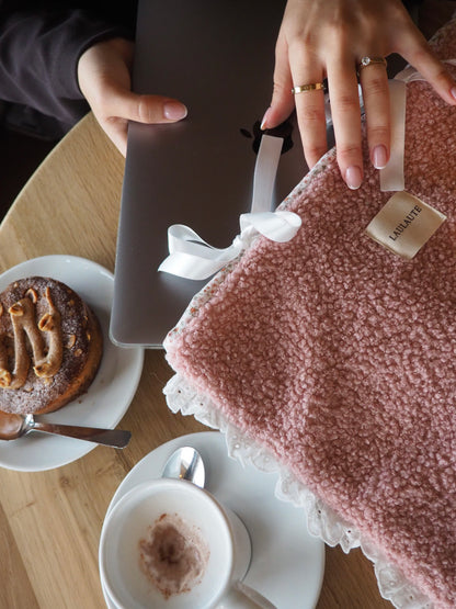 Housse bouclette rose