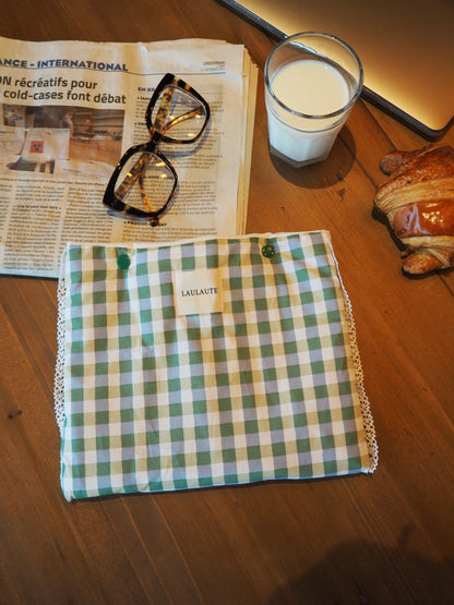 Housse carreaux vert