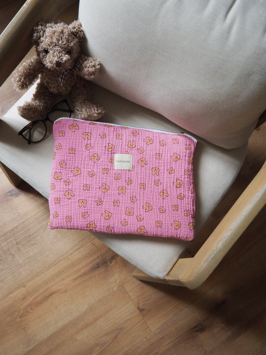 Housse ourson rose