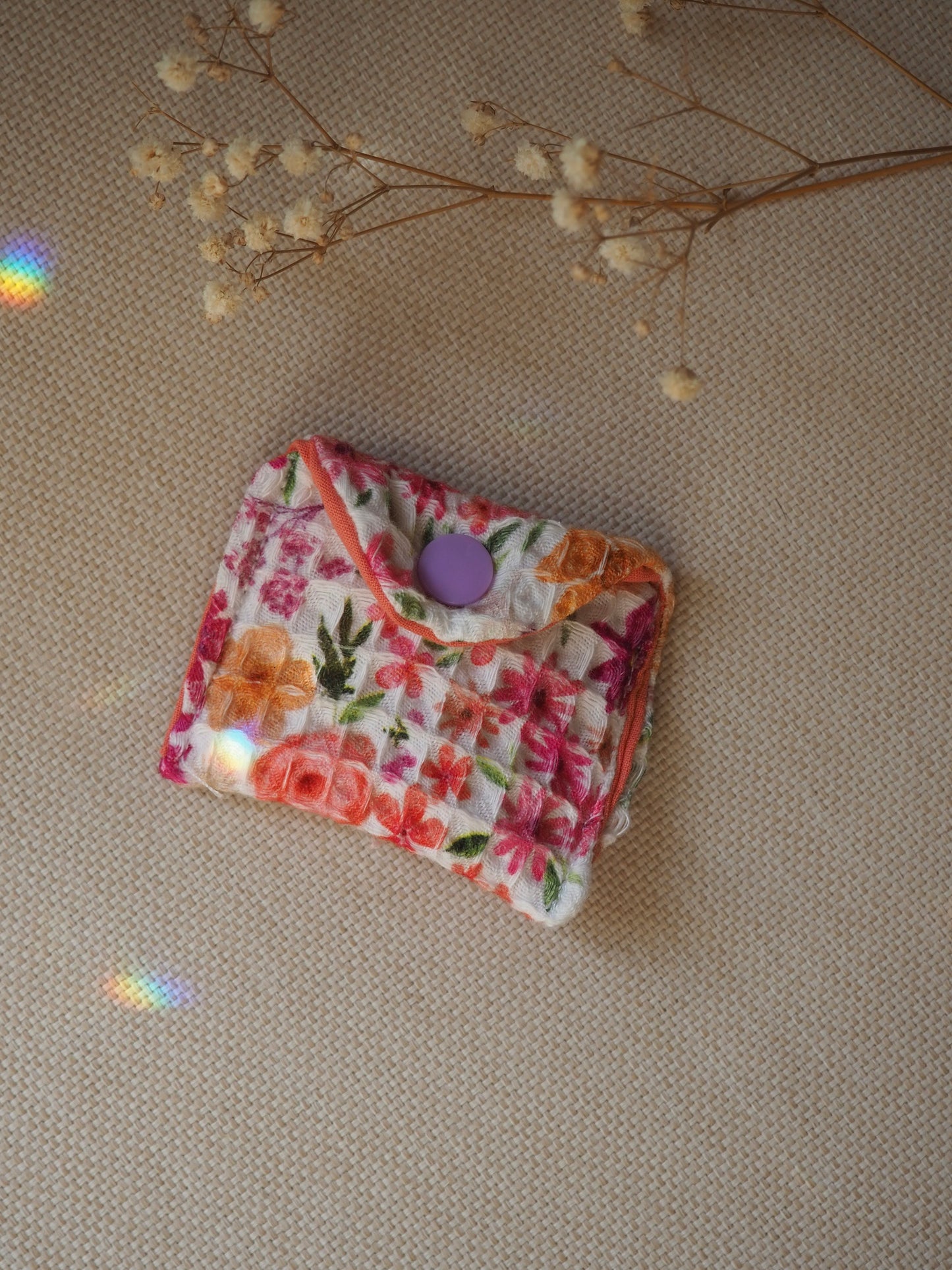 Mini porte-monnaie pivoine
